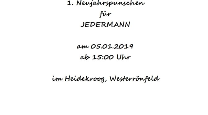 1. Neujahrspunschen für Jedermann